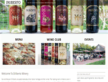 Tablet Screenshot of dilibertowinery.com